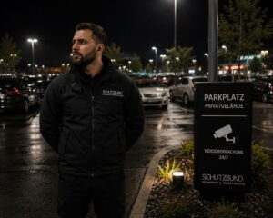 Parkplatzbewachung für Unternehmen auf Gewerbefläche
