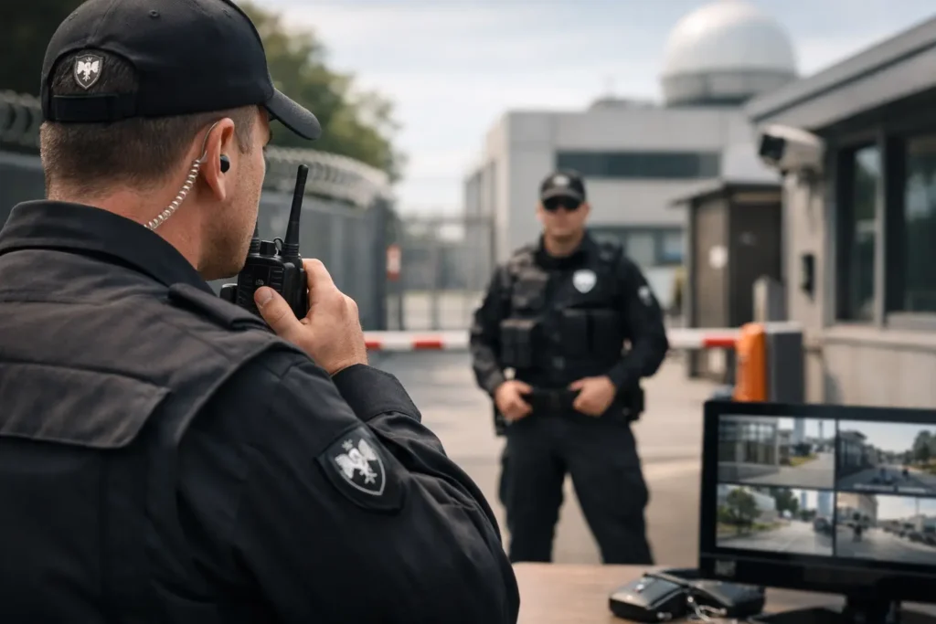Bewachung sensibler Einrichtungen mit Kontrolle