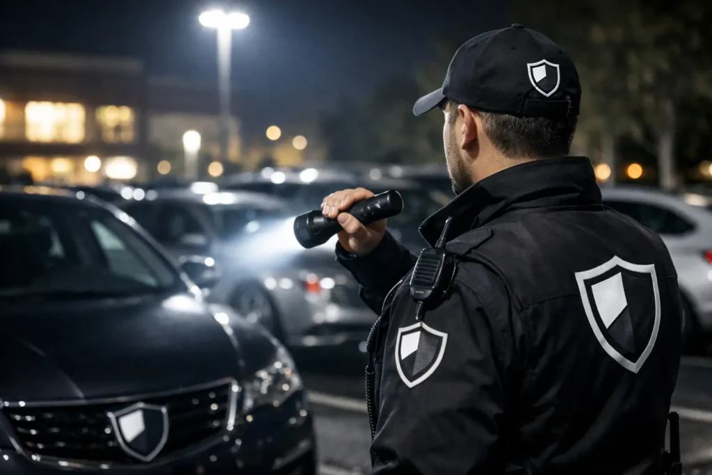 Leitfaden für Parkplatzkontrolle nachts