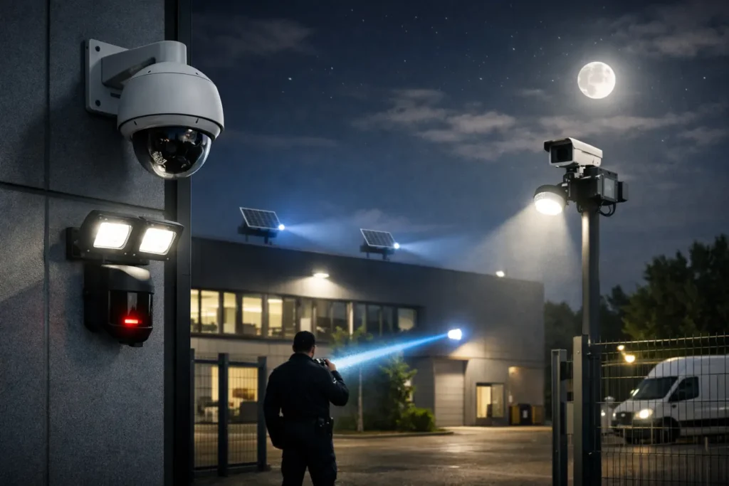 Aktuelles Bild: Nachtschutz für Gewerbeobjekte richtig planen