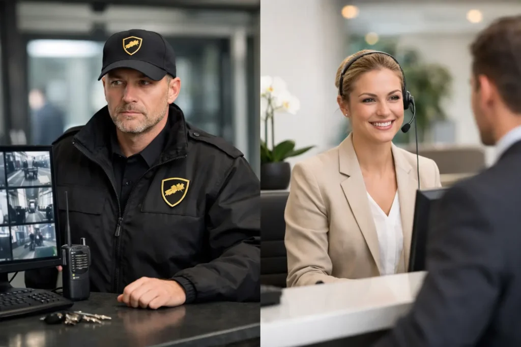Pfortendienst vs Empfangsdienst richtig wählen